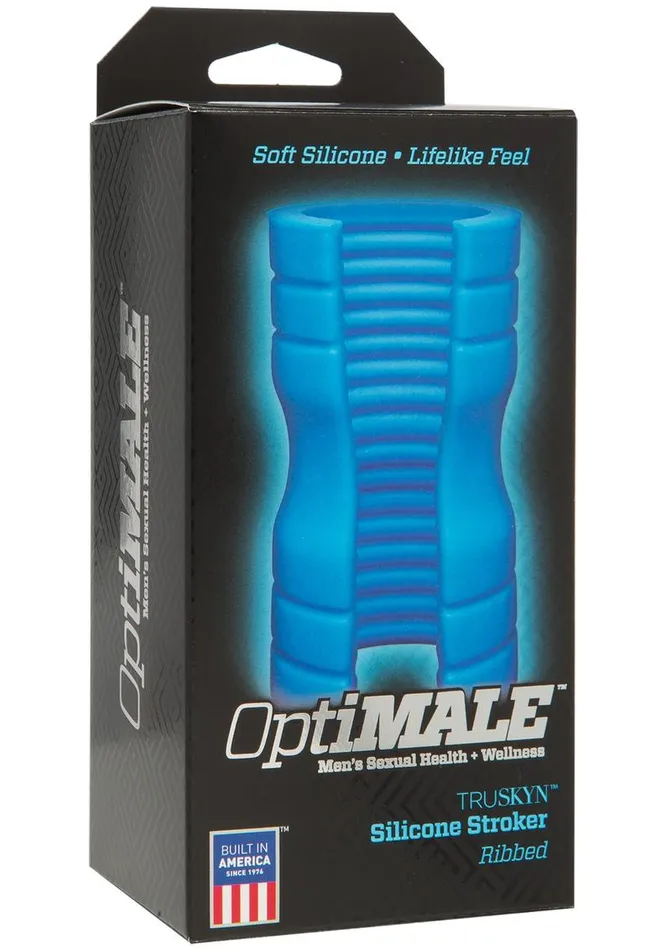 Male Sex Toys Optimale Ribbed Truskyn Silicone Masturbator OptiMALE