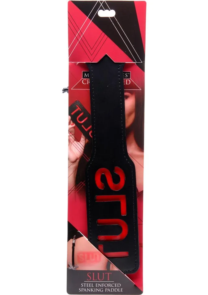 Master Series Crimson Tied Male Sex Toys Master Series Crimson Tied Slut Steel Enforced Spanking Paddle