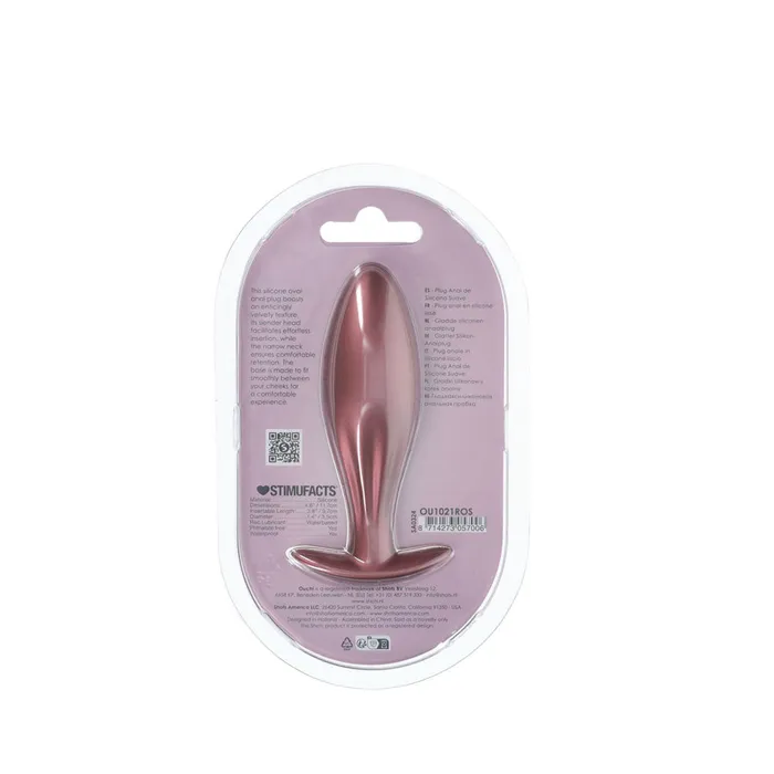 OUCH Oval Anal Plug Rose Gold 117 cm Butt Plug Shots Toys Anal