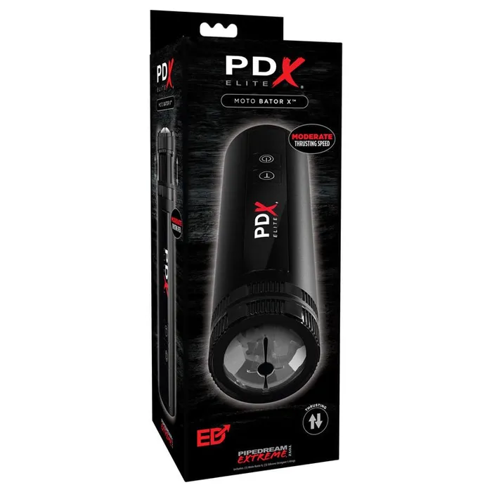 Pipedream Extreme Toyz Elite Moto Bator X Black Powered Water Stroker Pipedream Male Sex Toys