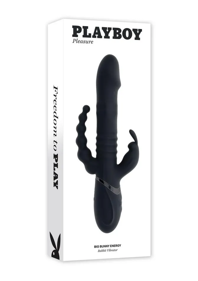 Playboy Female Sex Toys Playboy Big Bunny Energy Rechargeable Silicone Rabbit Vibrator