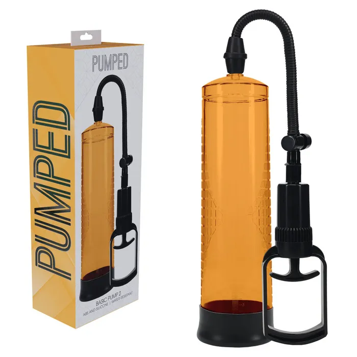 PUMPED Basic Pump 2 Orange Penis Pump Shots Toys Male Sex Toys