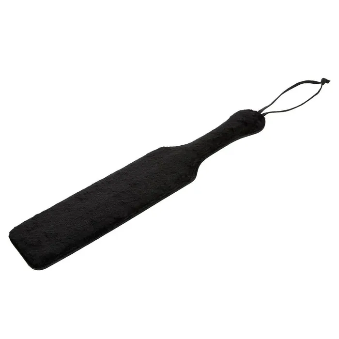 Restraints Sportsheets Leather Paddle with Black Fur Side