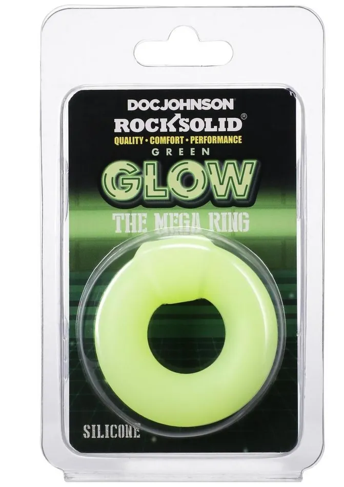 Rock Solid The Mega Ring Glow In The Dark Silicone Cock Ring Rock Solid Male Sex Toys