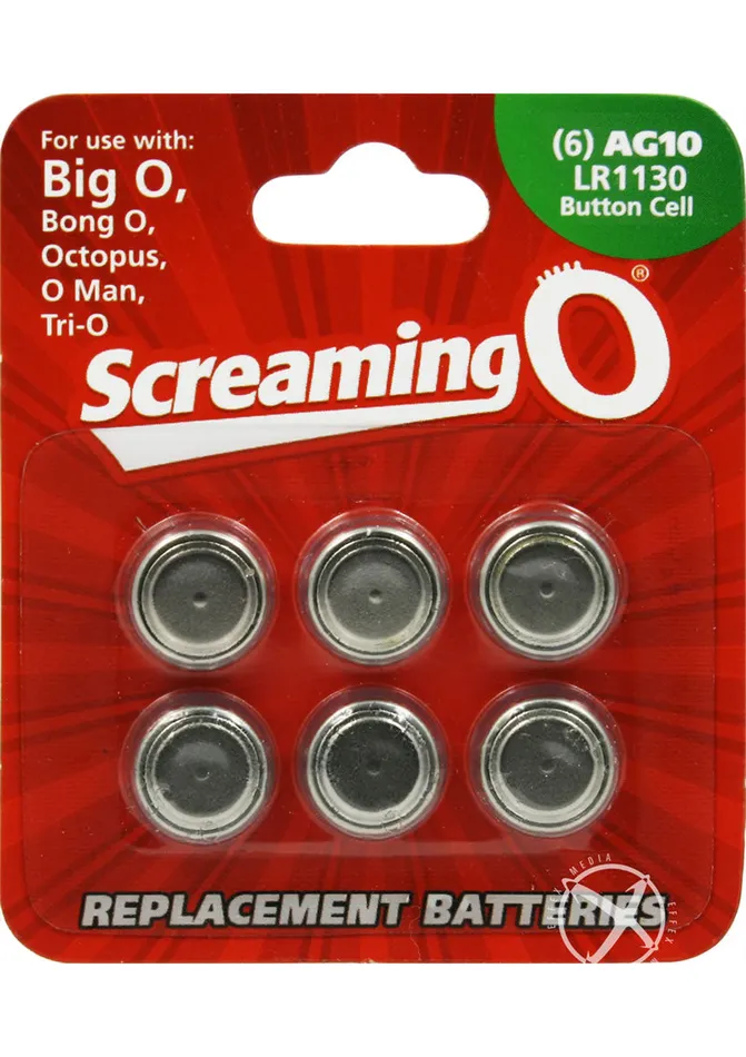 Screaming O Batteries Ag10 Lr1130 Button Cell Screaming O Vibrators