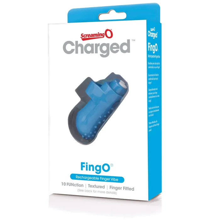 Screaming O Vibrators Charged Fingo Rechargeable Finger Vibe Blue