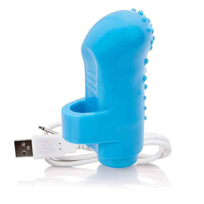 Screaming O Vibrators Charged Fingo Rechargeable Finger Vibe Blue