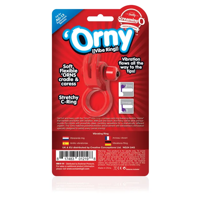 Screaming O Vibrators Orny Vibe Ring Red