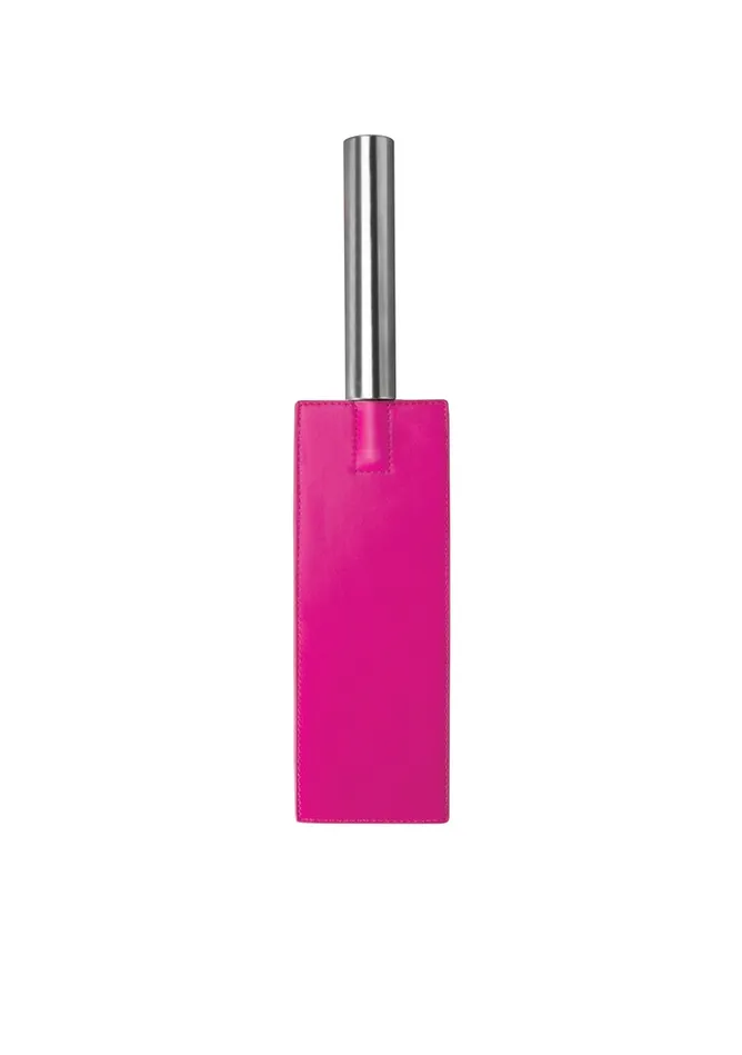 Shots Ouch Vibrators Leather Paddle Pink