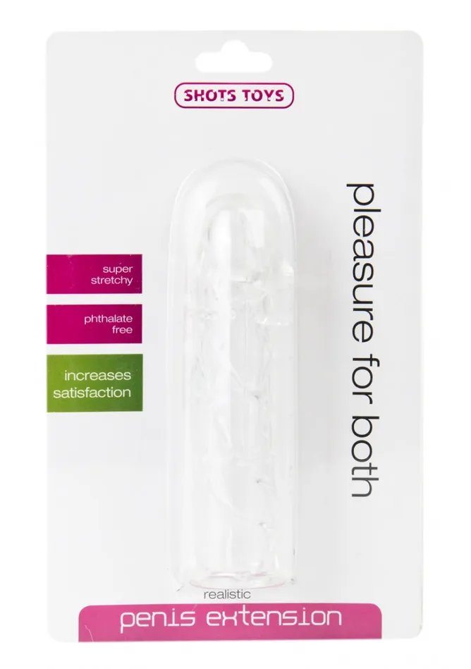 Shots Shots Toys Realistic Penis Extension Transparent Male Sex Toys