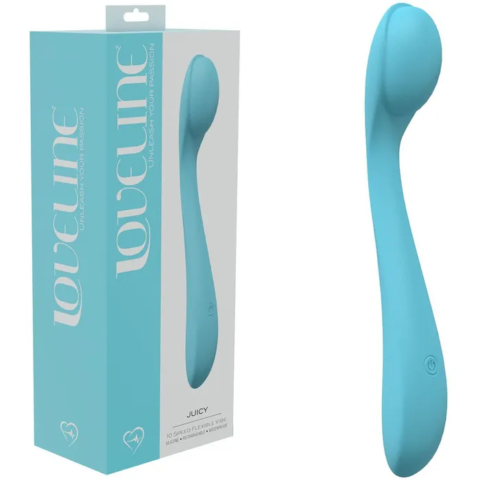 Shots Toys Vibrators LOVELINE Juicy Blue 215 cm USB Rechargeable Vibrator