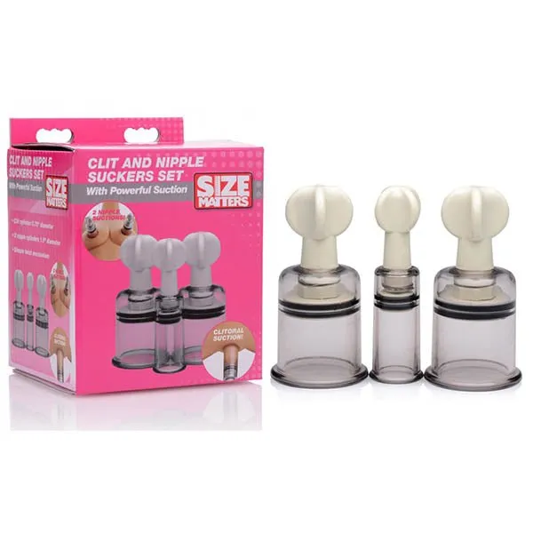 Size Matters Clit and Nipple Suckers Set Set of 3 XR Brands Anal