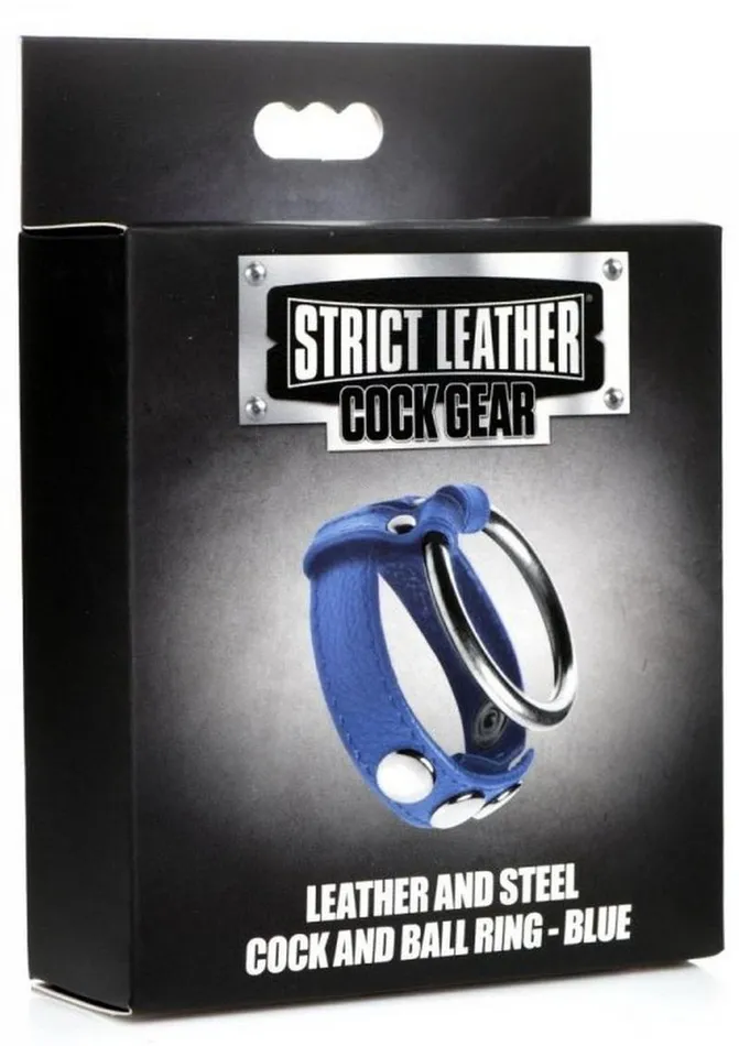 Strict Leather Male Sex Toys Strict Leather Cock Gear Leather and Steel Cock and Ball Ring