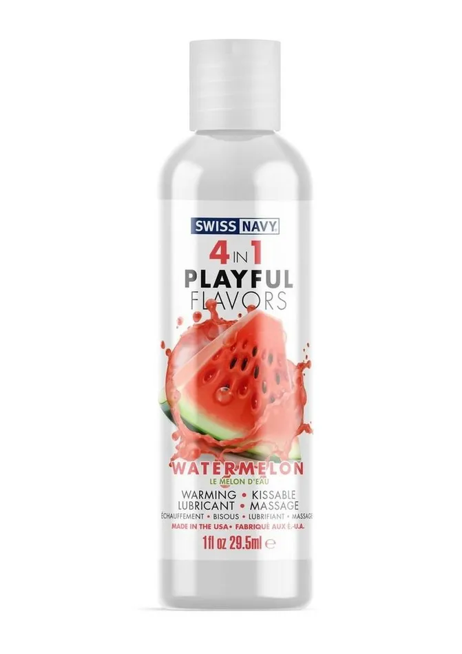 Swiss Navy Lubricants Swiss Navy 4 In 1 Flavored Lubricant 1oz Watermelon