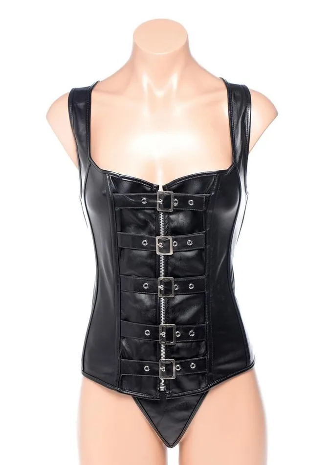 Teddies And Bodies STRICT Strict LaceUp Corset Vest and Thong