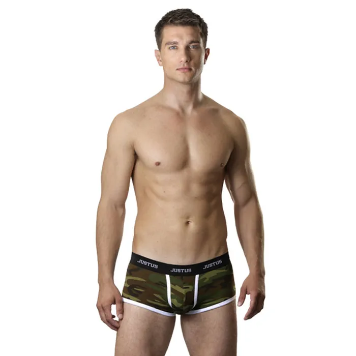 The Justus Clothing Company JB Fitted Trunk Green Camo with White Stch M Male Sex Toys