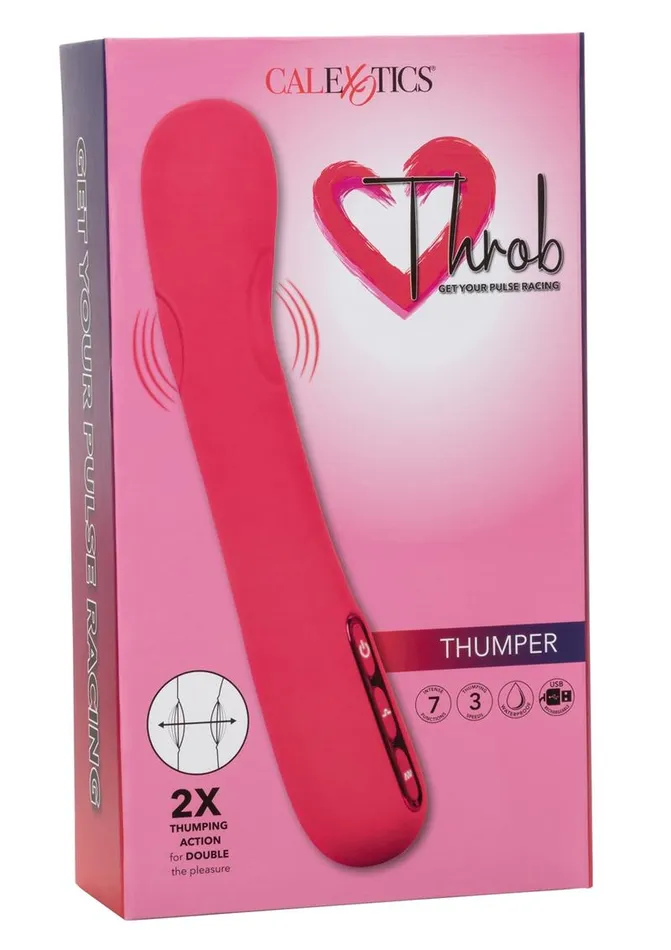 Throb Thumper Rechargeable Silicone Vibrator Throb Female Sex Toys