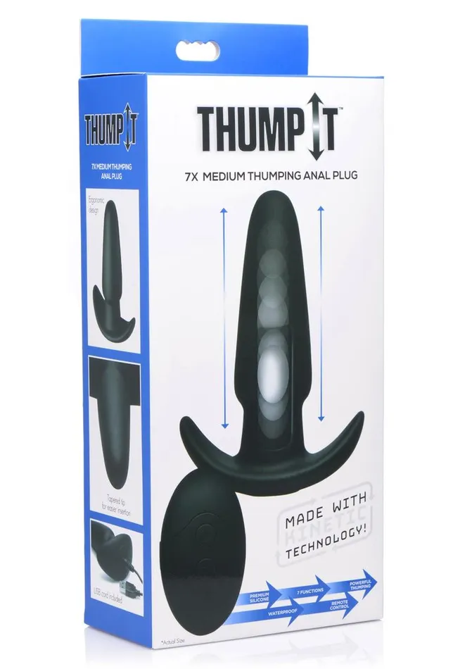 Thumpit ThumpIt Rechargeable Silicone Thumping Anal Plug with Remote Control Male Sex Toys