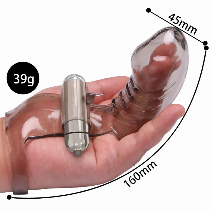 Transparent Female Squirting Finger Sleeve With Vibrator Onion Toy Female Sex Toys