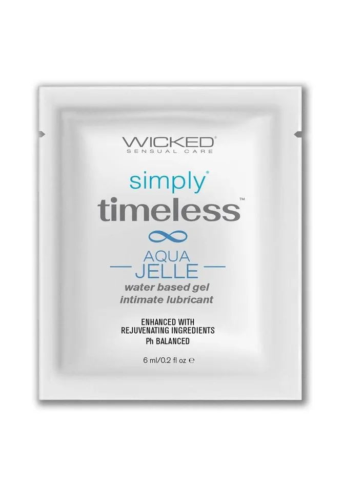 Wicked Simply Timeless Aqua Jelle Personal Lubricant Packette Wicked Simply Lubricants