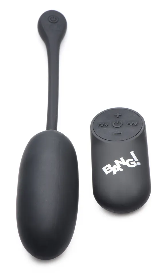 28x Plush Egg and Remote Black XR Brands Bang Anal