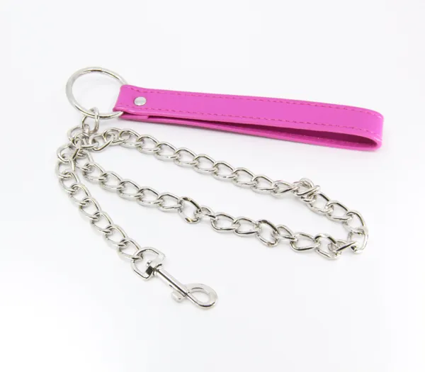 Berlin Baby Pink Leash With Silver Chain Berlin Baby Vibrators