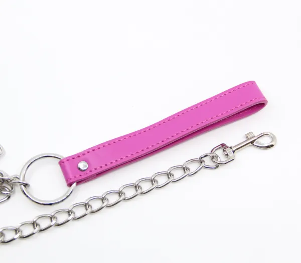 Berlin Baby Pink Leash With Silver Chain Berlin Baby Vibrators