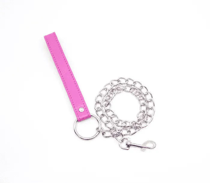 Berlin Baby Pink Leash With Silver Chain Berlin Baby Vibrators