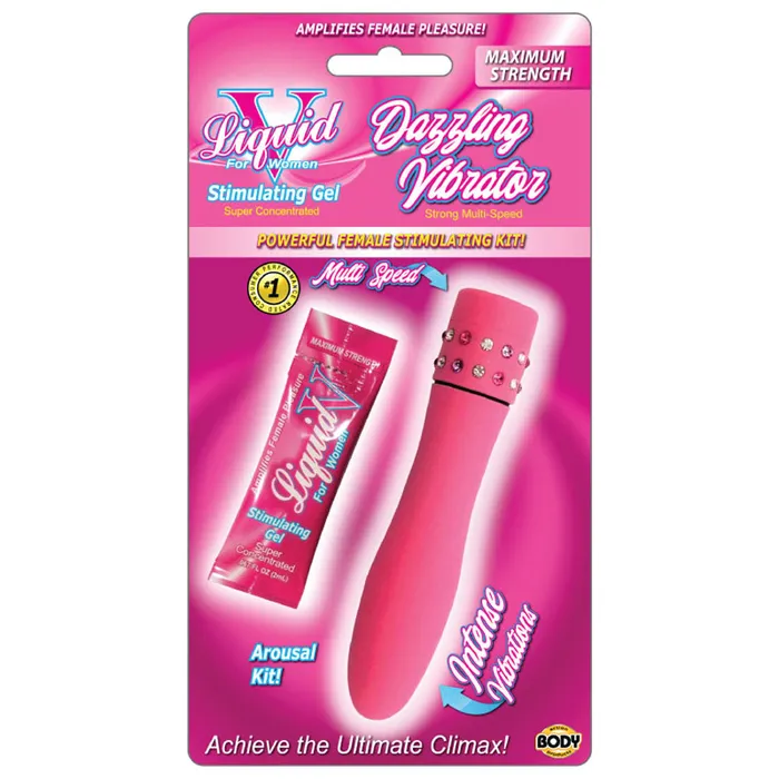 Body Action Female Sex Toys Liquid v Dazzling Vibrator Kit