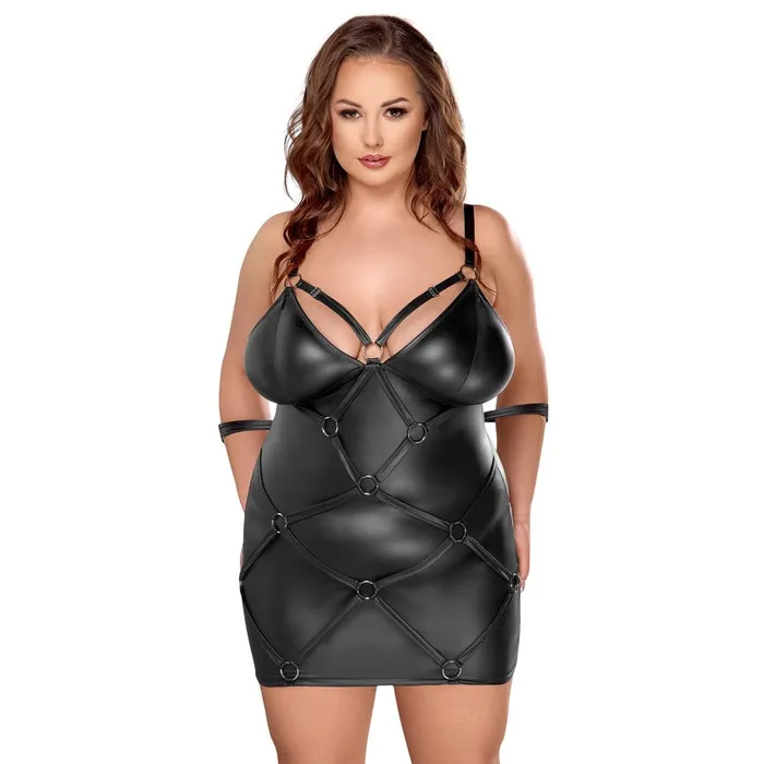 Cottelli Curves Bondage PlusSize Dress Black Cottelli Lingerie Plus Size