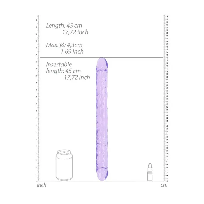 Dildos RealRock REALROCK 45cm Double Dong PURPLE