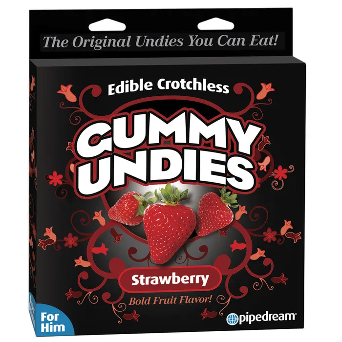 Edible Crotchless Gummy Undies For HimStrawberry PIPEDREAM Anal