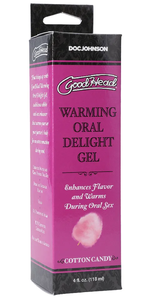 Enhancers Doc Johnson Goodhead Warming Oral Delight Gel Cotton Candy 4 Fl Oz