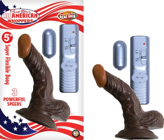 Female Sex Toys Nasstoys Afro American Whopper 5in Vibrating Brown