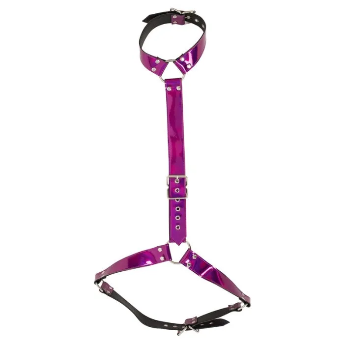 GRO Vibrators Bad Kitty Waist Harness and Collar Pink