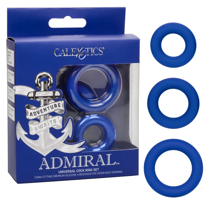 Male Sex Toys Admiral Universal Cock Ring Set CalExotics