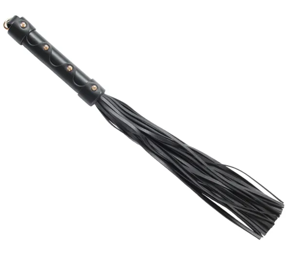 Male Sex Toys Flogger With Gold Hard Ware LOVE IN LEATHER