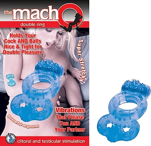 Nasstoys Vibrators The Macho Double Ring Blue