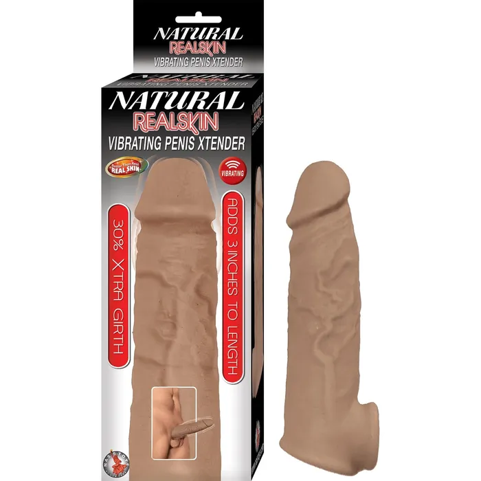 Natural Realskin Vibrating Penis Xtenderbrown Nasstoys Male Sex Toys