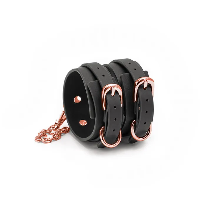 NS Novelties Bondage Couture Ankle Cuffs Black Restraints