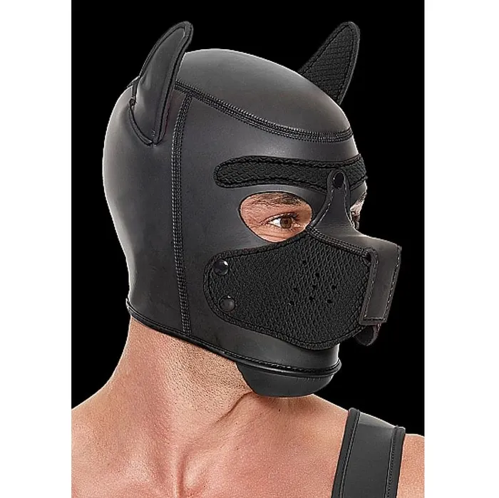 Ouch Puppy Play Neoprene Puppy Mask Black Shots Toys Anal