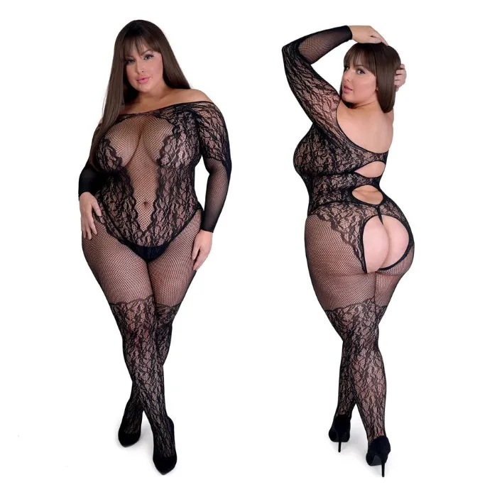 PAR Vibrators Queen Fifty Shades of Grey Bodystocking Black Curve Size