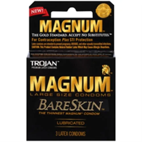 Paradise Marketing Enhancers Trojan Magnum Bareskin 3 Pack