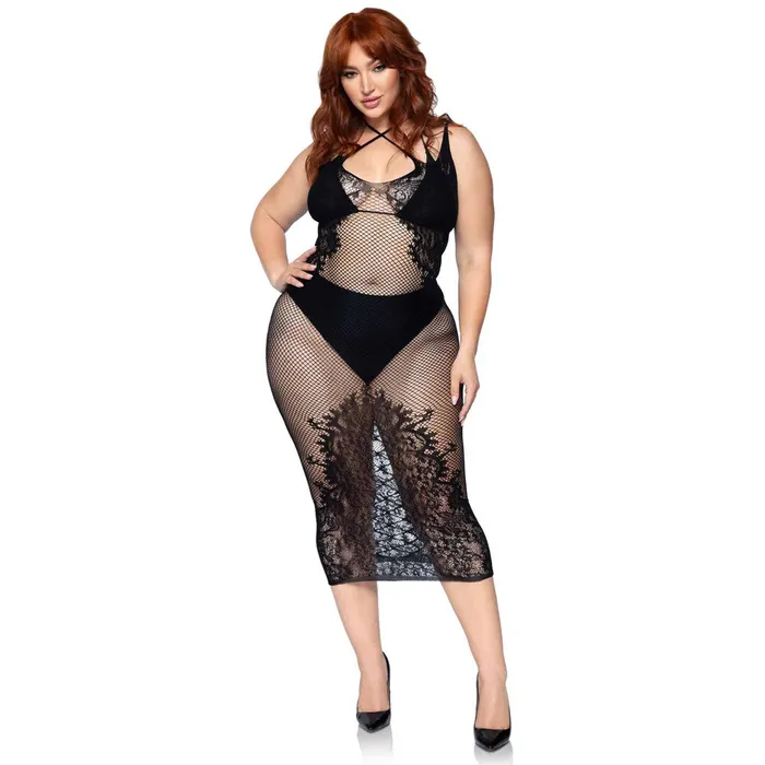 Plus Size Leg Avenue Lingerie Leg Avenue Dual Strap Halter Dress Plus Size 14 To 18