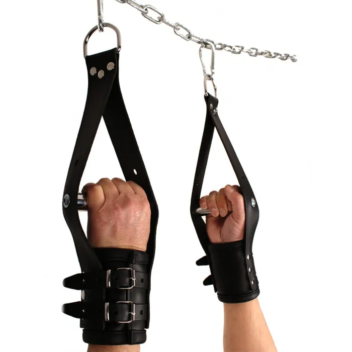 Restraints The Red Deluxe Leather Suspension Handcuffs The Red