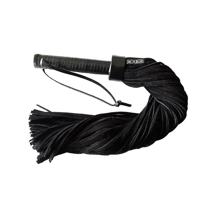 Rouge Leather Handle Suede Flogger Rouge Restraints