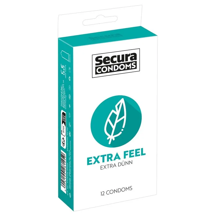 Secura Extra Feel Condoms 12 Pack Secura Condoms Male Sex Toys