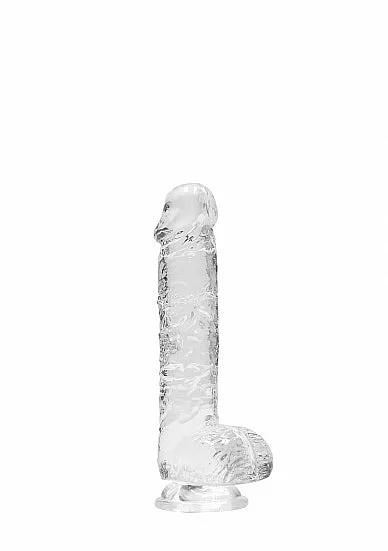 SHOTS AMERICA Dildos Realrock 6in Realistic Dildo W Balls Crystal Clear