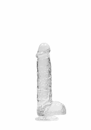 SHOTS AMERICA Dildos Realrock 6in Realistic Dildo W Balls Crystal Clear