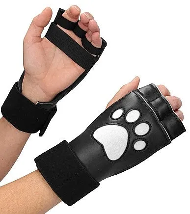 Shots Toys Anal Ouch Puppy Play Neoprene Puppy Paw Gloves Black